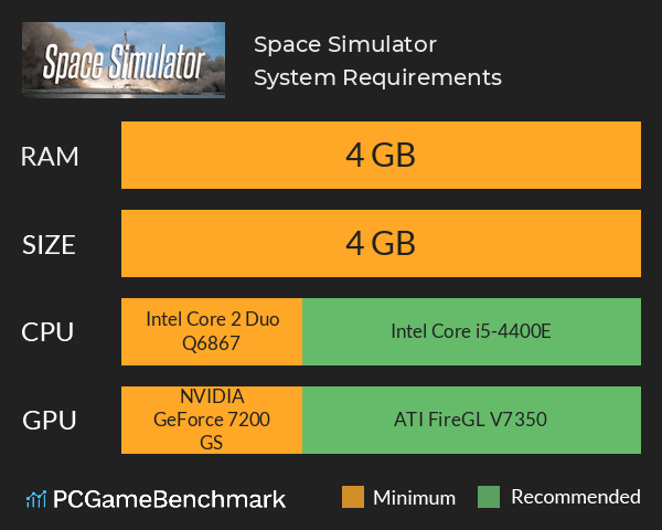 Space Simulator System Requirements PC Graph - Can I Run Space Simulator Space Simulator System Requirements PC Graph - Can I Run Space Simulator