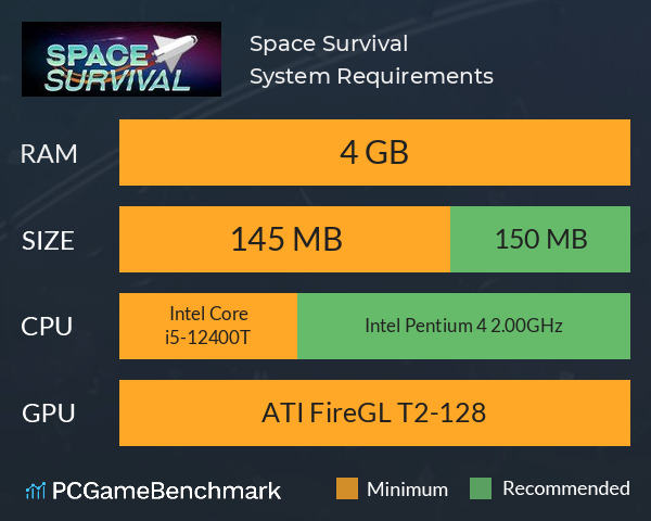 Space Survival System Requirements PC Graph - Can I Run Space Survival