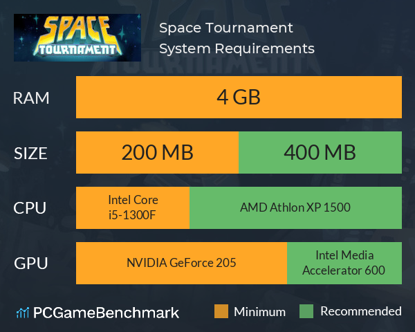 Space Tournament System Requirements PC Graph - Can I Run Space Tournament Space Tournament System Requirements PC Graph - Can I Run Space Tournament