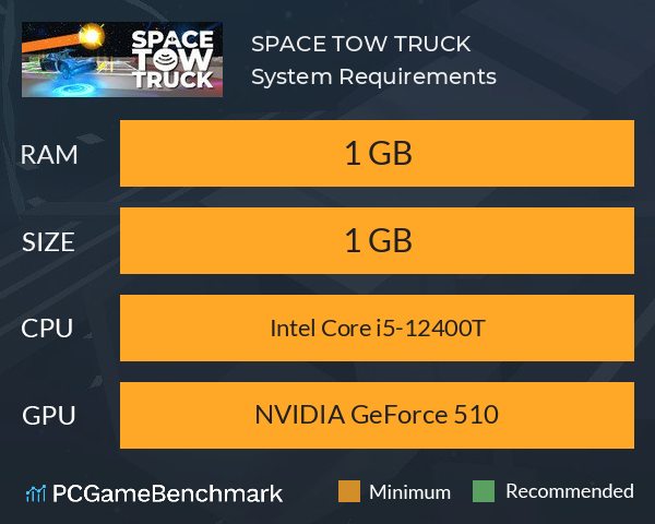 SPACE TOW TRUCK System Requirements PC Graph - Can I Run SPACE TOW TRUCK SPACE TOW TRUCK System Requirements PC Graph - Can I Run SPACE TOW TRUCK