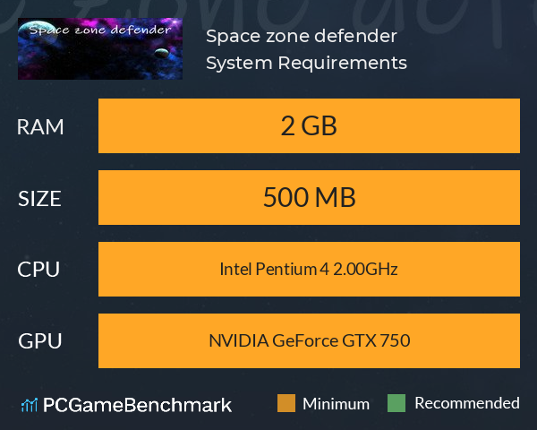 Space zone defender System Requirements PC Graph - Can I Run Space zone defender