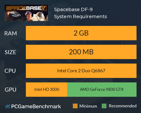 Spacebase DF-9 System Requirements PC Graph - Can I Run Spacebase DF-9