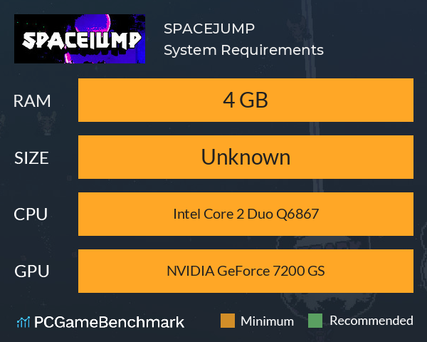 SPACEJUMP System Requirements PC Graph - Can I Run SPACEJUMP