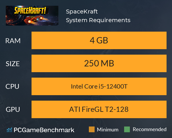 SpaceKraft! System Requirements PC Graph - Can I Run SpaceKraft! SpaceKraft! System Requirements PC Graph - Can I Run SpaceKraft!