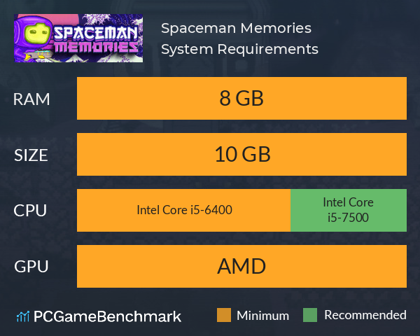 Spaceman Memories System Requirements PC Graph - Can I Run Spaceman Memories