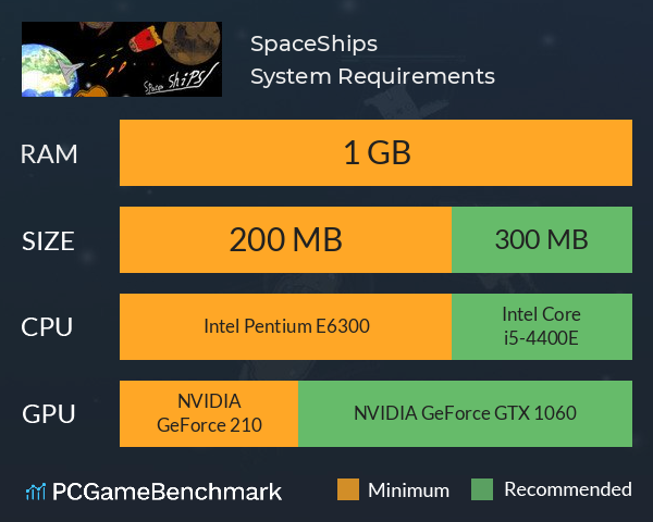 SpaceShips System Requirements PC Graph - Can I Run SpaceShips