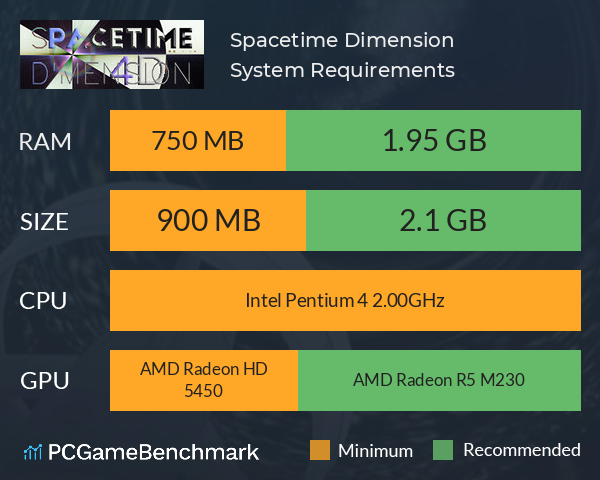 Spacetime Dimension System Requirements PC Graph - Can I Run Spacetime Dimension Spacetime Dimension System Requirements PC Graph - Can I Run Spacetime Dimension
