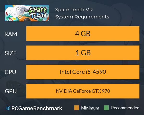 Spare Teeth VR System Requirements PC Graph - Can I Run Spare Teeth VR Spare Teeth VR System Requirements PC Graph - Can I Run Spare Teeth VR