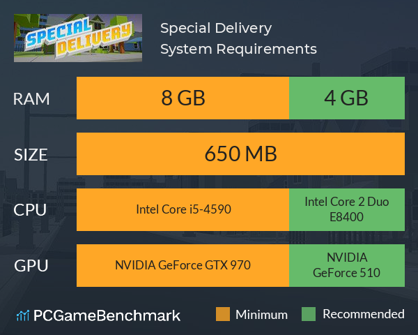 Special Delivery System Requirements PC Graph - Can I Run Special Delivery