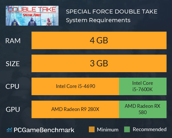 SPECIAL FORCE DOUBLE TAKE System Requirements PC Graph - Can I Run SPECIAL FORCE DOUBLE TAKE