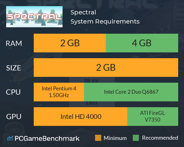 Spectral System Requirements PC Graph - Can I Run Spectral