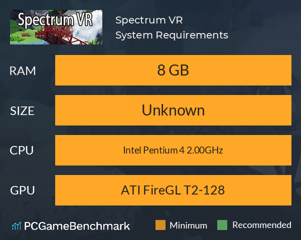 Spectrum VR System Requirements PC Graph - Can I Run Spectrum VR Spectrum VR System Requirements PC Graph - Can I Run Spectrum VR