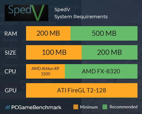 SpedV System Requirements PC Graph - Can I Run SpedV