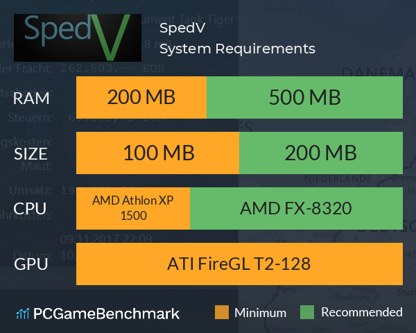 SpedV System Requirements PC Graph - Can I Run SpedV SpedV System Requirements PC Graph - Can I Run SpedV