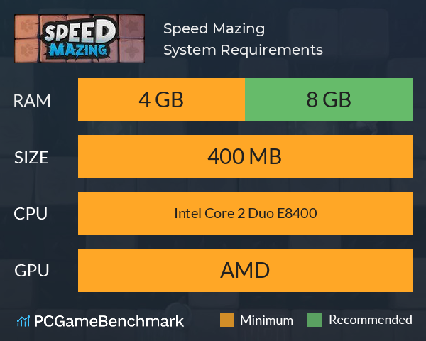 Speed Mazing System Requirements PC Graph - Can I Run Speed Mazing Speed Mazing System Requirements PC Graph - Can I Run Speed Mazing