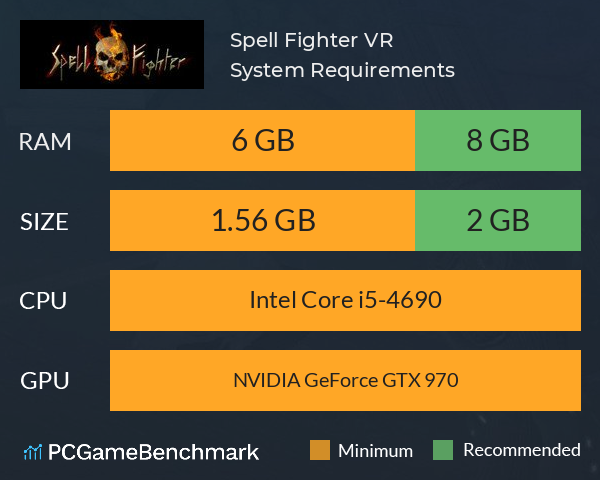 Spell Fighter VR System Requirements PC Graph - Can I Run Spell Fighter VR