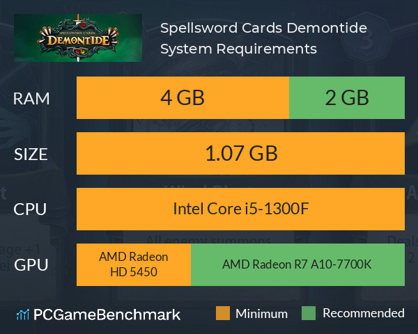 Spellsword Cards: Demontide System Requirements PC Graph - Can I Run Spellsword Cards: Demontide