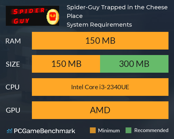 Spider-Guy: Trapped in the Cheese Place System Requirements PC Graph - Can I Run Spider-Guy: Trapped in the Cheese Place