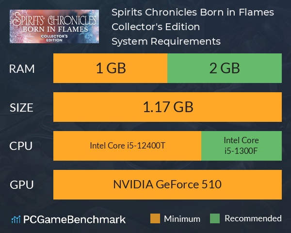 Spirits Chronicles: Born in Flames Collector's Edition System Requirements PC Graph - Can I Run Spirits Chronicles: Born in Flames Collector's Edition Spirits Chronicles: Born in Flames Collector's Edition System Requirements PC Graph - Can I Run Spirits Chronicles: Born in Flames Collector's Edition