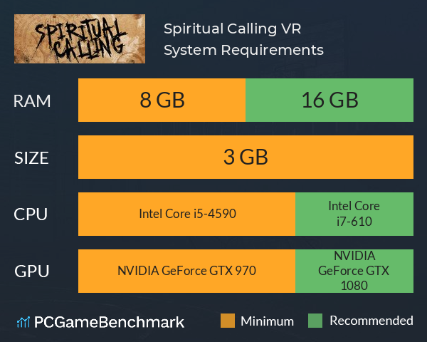 Spiritual Calling VR System Requirements PC Graph - Can I Run Spiritual Calling VR