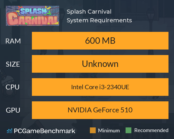 Splash Carnival System Requirements PC Graph - Can I Run Splash Carnival Splash Carnival System Requirements PC Graph - Can I Run Splash Carnival