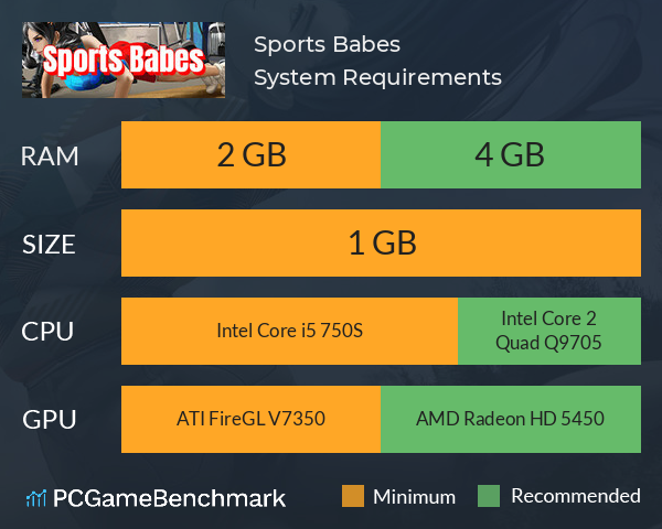 Sports Babes System Requirements PC Graph - Can I Run Sports Babes Sports Babes System Requirements PC Graph - Can I Run Sports Babes