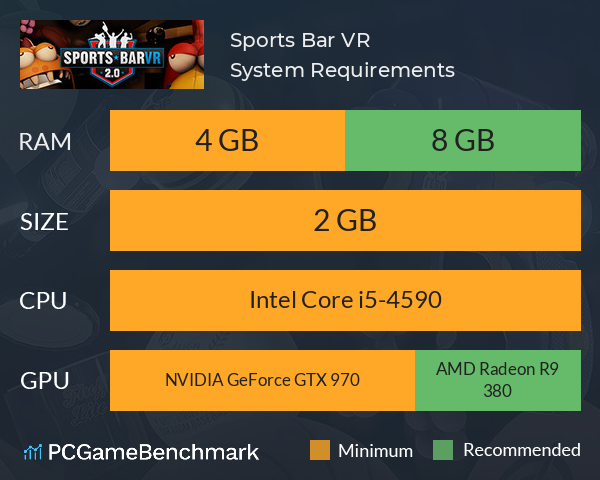 Sports Bar VR System Requirements PC Graph - Can I Run Sports Bar VR