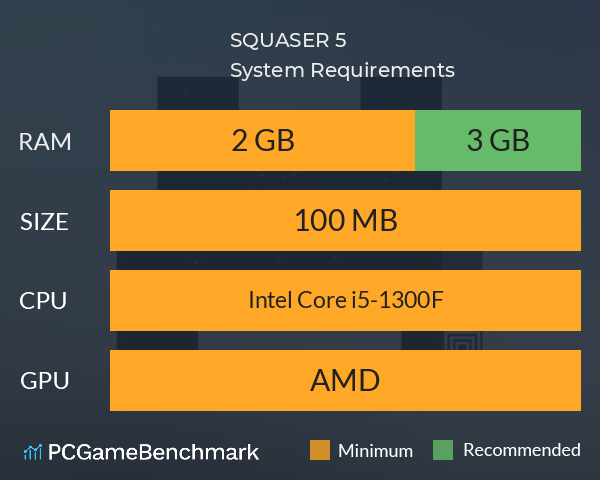 SQUASER 5 System Requirements PC Graph - Can I Run SQUASER 5 SQUASER 5 System Requirements PC Graph - Can I Run SQUASER 5