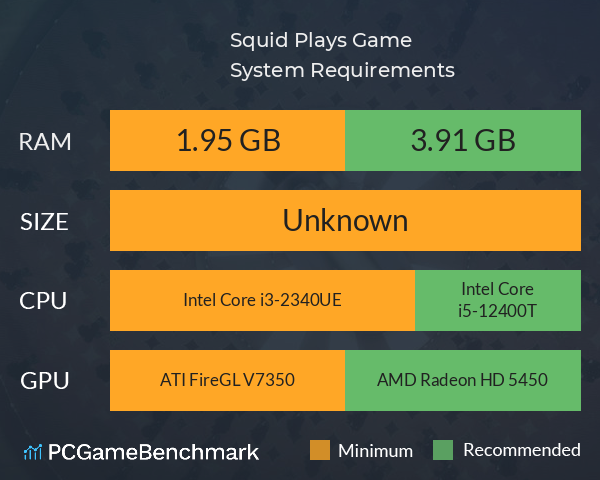 Squid Plays Game System Requirements PC Graph - Can I Run Squid Plays Game Squid Plays Game System Requirements PC Graph - Can I Run Squid Plays Game