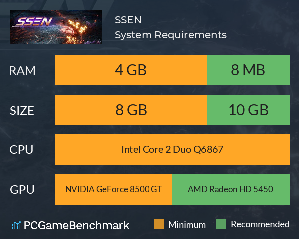SSEN System Requirements PC Graph - Can I Run SSEN