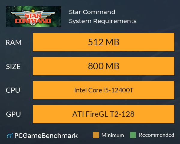 Star Command System Requirements PC Graph - Can I Run Star Command