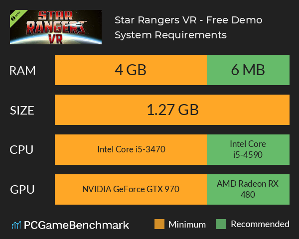 Star Rangers VR - Free Demo System Requirements PC Graph - Can I Run Star Rangers VR - Free Demo