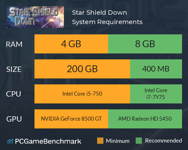 Star Shield Down System Requirements PC Graph - Can I Run Star Shield Down