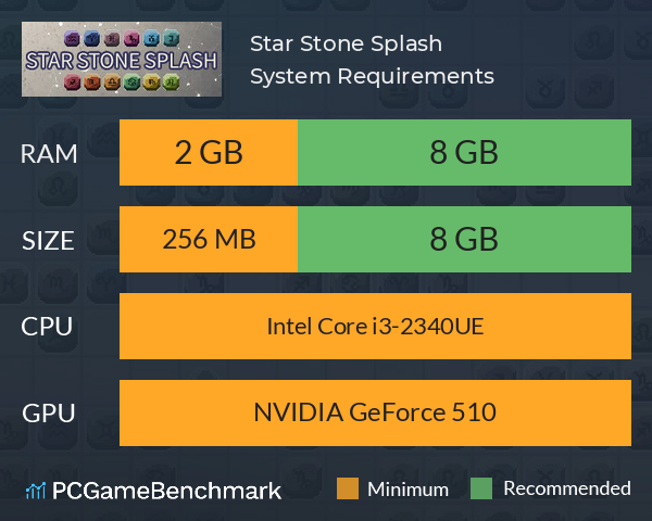 Star Stone Splash System Requirements PC Graph - Can I Run Star Stone Splash Star Stone Splash System Requirements PC Graph - Can I Run Star Stone Splash