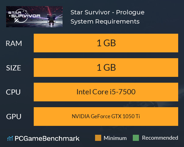 Star Survivor - Prologue System Requirements PC Graph - Can I Run Star Survivor - Prologue Star Survivor - Prologue System Requirements PC Graph - Can I Run Star Survivor - Prologue