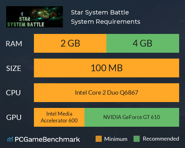 Star System Battle System Requirements PC Graph - Can I Run Star System Battle Star System Battle System Requirements PC Graph - Can I Run Star System Battle
