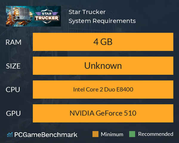 Star Trucker System Requirements PC Graph - Can I Run Star Trucker