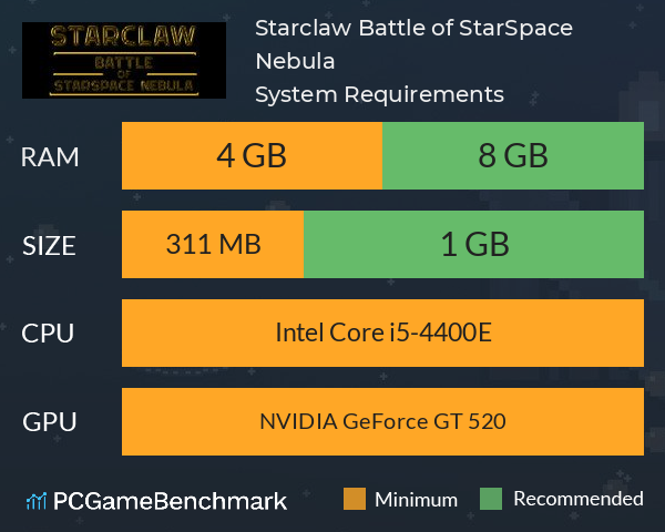 Starclaw: Battle of StarSpace Nebula System Requirements PC Graph - Can I Run Starclaw: Battle of StarSpace Nebula