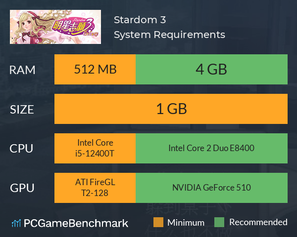 Stardom 3 System Requirements PC Graph - Can I Run Stardom 3 Stardom 3 System Requirements PC Graph - Can I Run Stardom 3