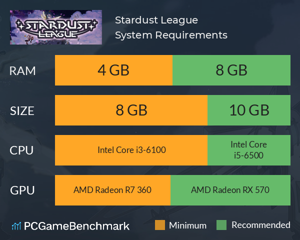 Stardust League System Requirements PC Graph - Can I Run Stardust League Stardust League System Requirements PC Graph - Can I Run Stardust League
