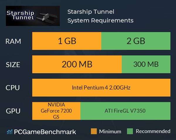 Starship Tunnel System Requirements PC Graph - Can I Run Starship Tunnel