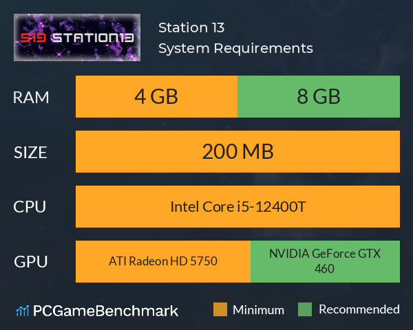 Station 13 System Requirements PC Graph - Can I Run Station 13 Station 13 System Requirements PC Graph - Can I Run Station 13