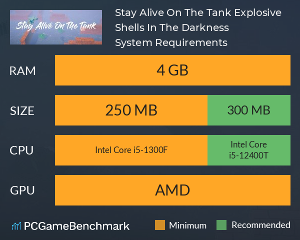 Stay Alive On The Tank: Explosive Shells In The Darkness System Requirements PC Graph - Can I Run Stay Alive On The Tank: Explosive Shells In The Darkness Stay Alive On The Tank: Explosive Shells In The Darkness System Requirements PC Graph - Can I Run Stay Alive On The Tank: Explosive Shells In The Darkness