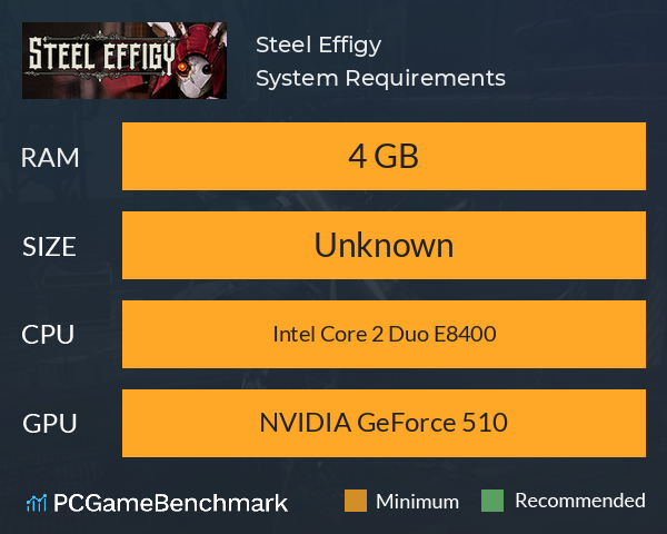 Steel Effigy System Requirements PC Graph - Can I Run Steel Effigy Steel Effigy System Requirements PC Graph - Can I Run Steel Effigy