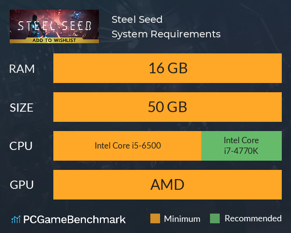 Steel Seed System Requirements PC Graph - Can I Run Steel Seed