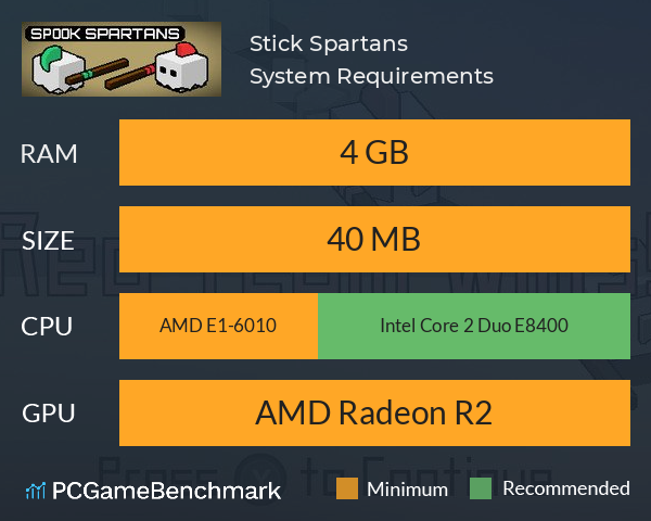 Stick Spartans System Requirements PC Graph - Can I Run Stick Spartans Stick Spartans System Requirements PC Graph - Can I Run Stick Spartans