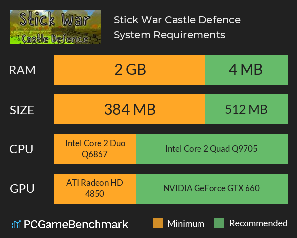 Stick War: Castle Defence System Requirements PC Graph - Can I Run Stick War: Castle Defence Stick War: Castle Defence System Requirements PC Graph - Can I Run Stick War: Castle Defence