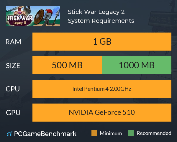 Stick War Legacy 2 System Requirements PC Graph - Can I Run Stick War Legacy 2
