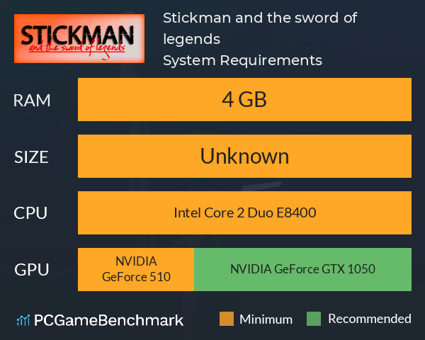 Stickman and the sword of legends System Requirements PC Graph - Can I Run Stickman and the sword of legends Stickman and the sword of legends System Requirements PC Graph - Can I Run Stickman and the sword of legends