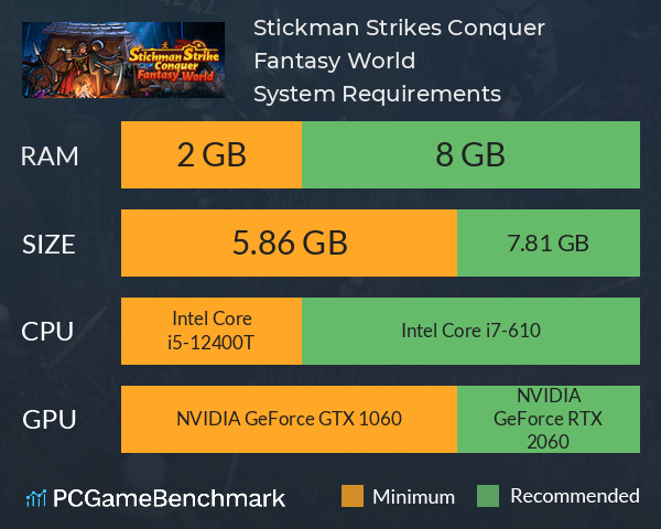 Stickman Strikes: Conquer Fantasy World System Requirements PC Graph - Can I Run Stickman Strikes: Conquer Fantasy World Stickman Strikes: Conquer Fantasy World System Requirements PC Graph - Can I Run Stickman Strikes: Conquer Fantasy World
